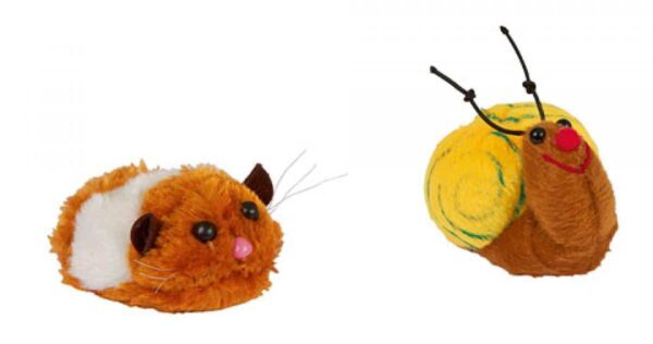 Котки - kerbl – fluffy tremble toys – вибрираща плюшена играчка охлюв 7см