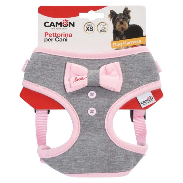 Camon – love s – нагръдник за кучета с обиколка на гърдите 48 – 58 см. / сив, розов /