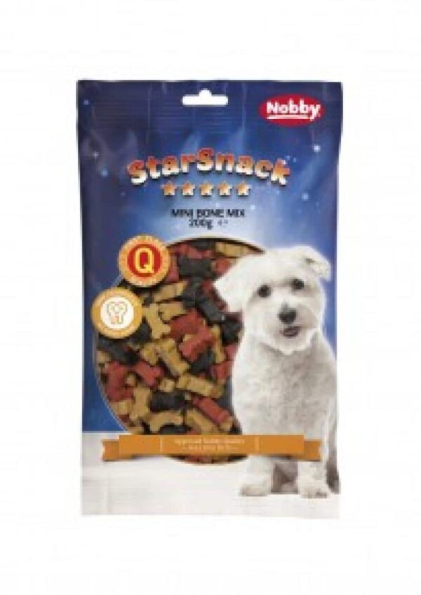 Наградки - nobby –  starsnack mini bones – деликатесно лакомство различни вкусове 200 гр.