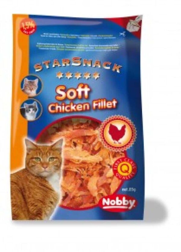 Nobby – starsnack soft – котешко лакомство с пилешко 85гр – различни видове