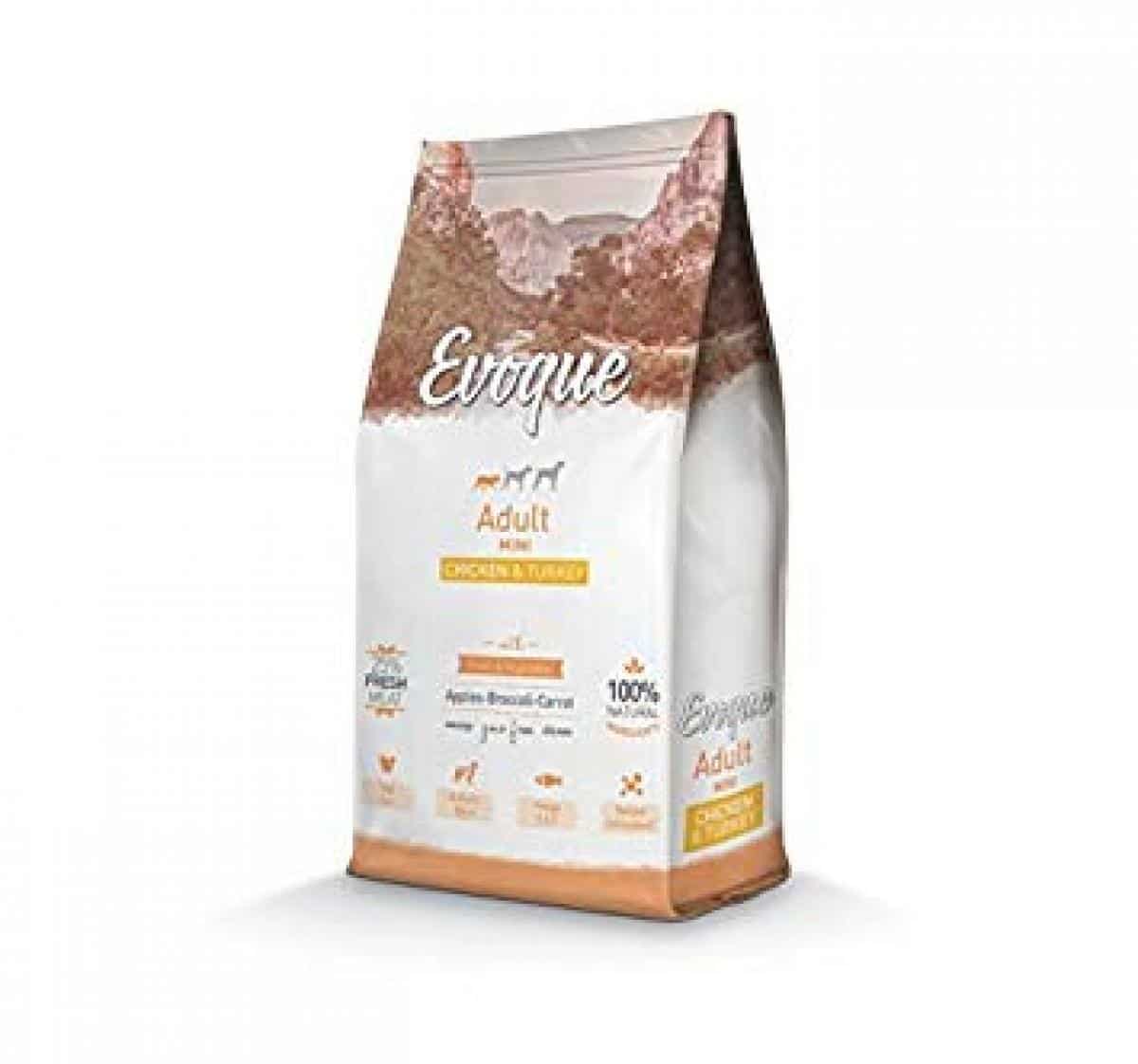 Evoque – adult mini chicken & turkey- храна за израснали кучета от малките породи с пиле и пуйка – различна разфасовка