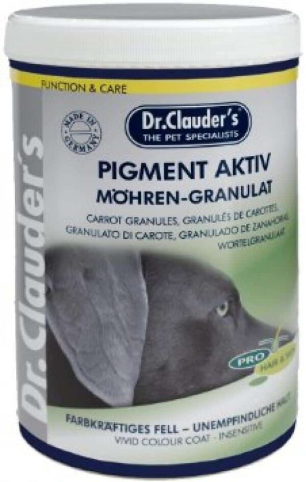 Кожа и козина - dr. Clauders – pigment aktiv – granulat – добавка за куче гранули с моркови за по-добра пигментация