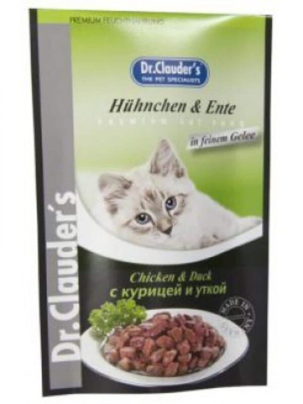 Dr. Clauders - dr. Clauders – pouches chicken and duck – пиле и патица в желе 100 грама