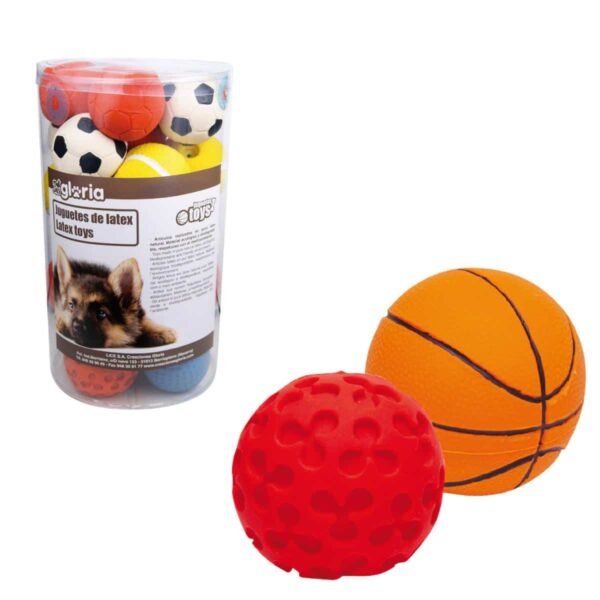 Гумени, латексови и плуващи - gloria – ball basketball – гумена топка със звук баскетбол 5. 5 см.