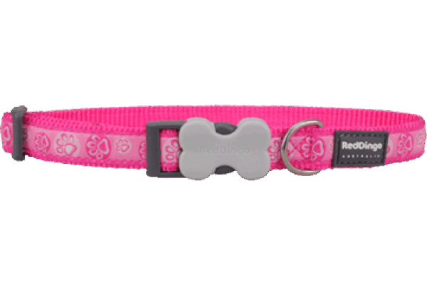 Red dingo – collar paw impressions hot pink – нашийни лапички, розов – различен размер