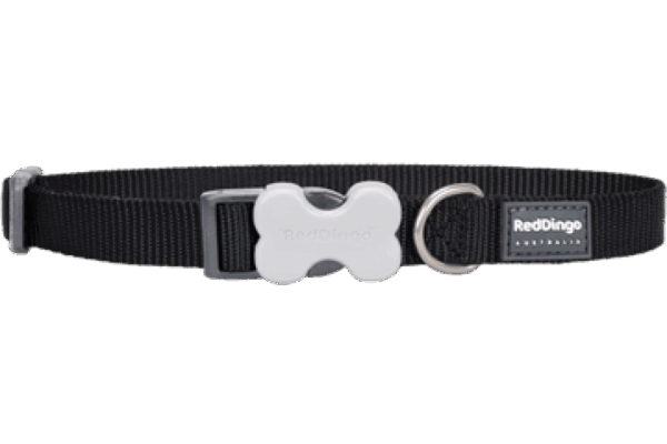 Red dingo – dog collar classic black – нашийник, черен – различен размер