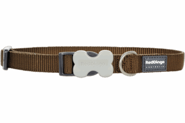 Red dingo – dog collar classic brown – нашийник, кафяв – различен размер