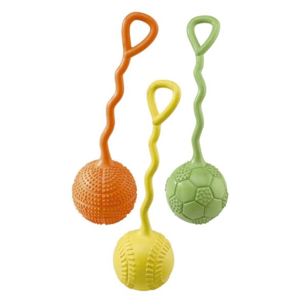 Ferplast – ball with handle – топка с дръжка – различен цвят 22 / 6. 5 см