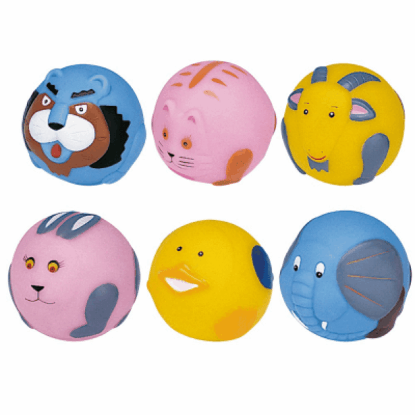 Гумени, латексови и плуващи - ferplast – rubber toy pa6551 – гумена играчка за куче, топка животинка 8 см – различен вид