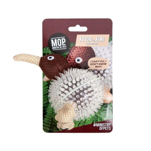 Pet brands – mop kevin the kiwi bird 2in1 toy – играчка 2 в 1 киви 14 см.