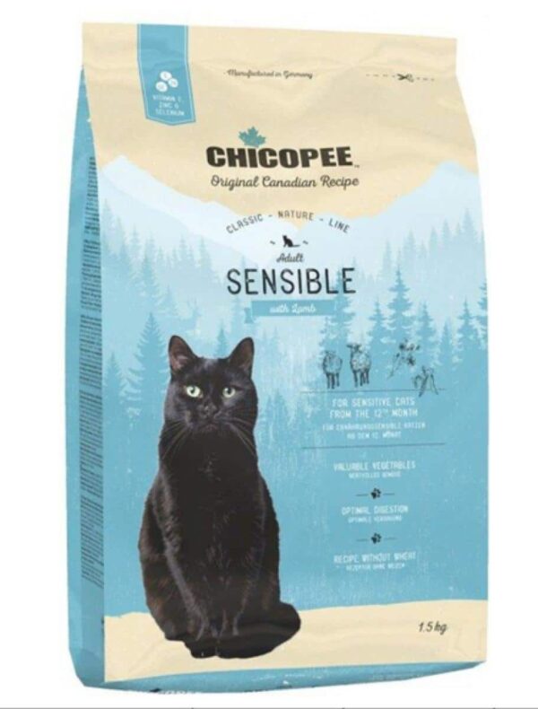 Котки - chicopee classic nature line adult sensible – суха храна за котки за чувствителни стомаси
