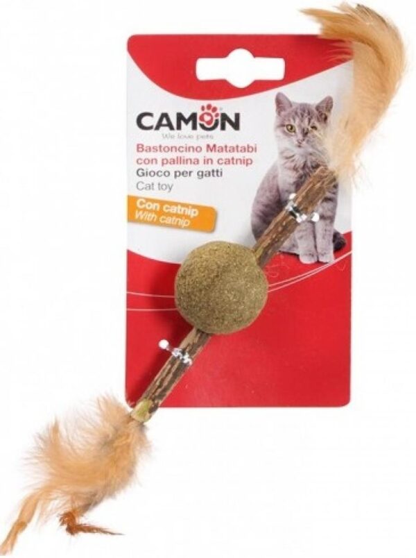 Котки - camon – matatabi catnip – играчка за котки топка с пера и катнип