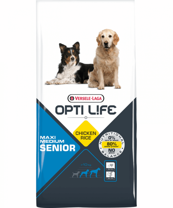 Versele laga  – opti life senior medium & maxi – храна с пиле за средни и едри породи възрастни кучета > 7 години
