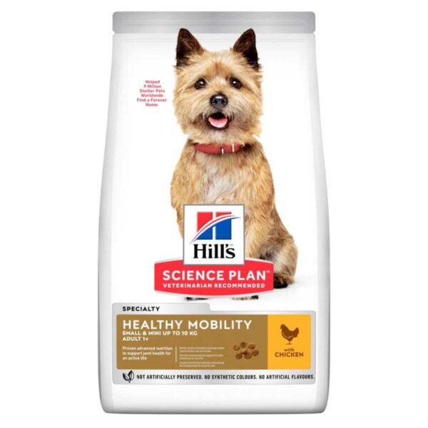 Hill`s мисия приятел завинаги - hills – science plan healthy mobility small & mini adult – суха храна за кучета с пилешко от малките породи (