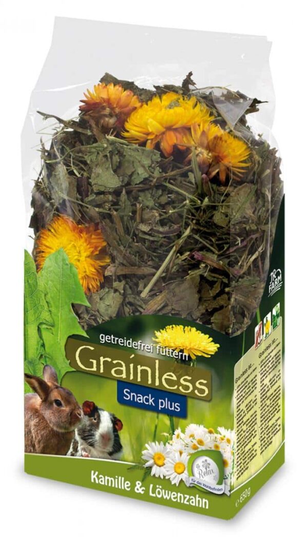Jr farm – grainless – беззърнена допълваща храна за гризачи с лайка и глухарче 100 гр.
