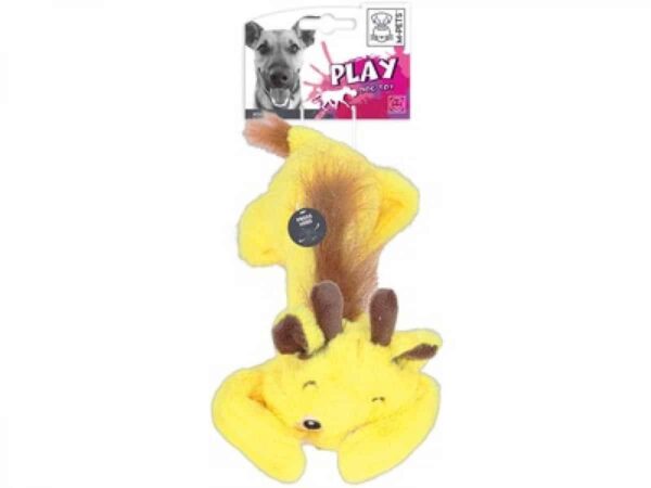 M-pets – dog toy ross, tess, kim – дълга плюшена играчка тес,ким рос розова, 36 см