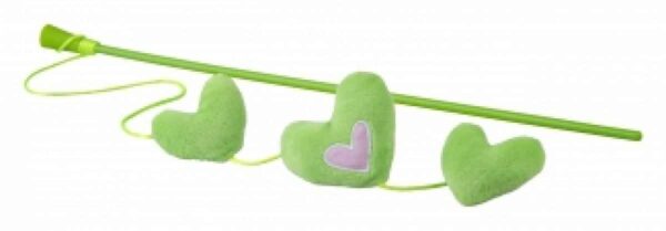 Котки - rogz – catnip hearts magic stick – въдица с котешка трева, различни цветове