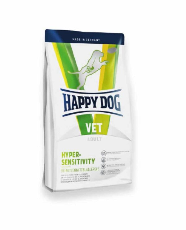 Happy dog – vet diet hypersensitive – лечебна храна за кучета при хранителна непоносимост, различни разфасовки