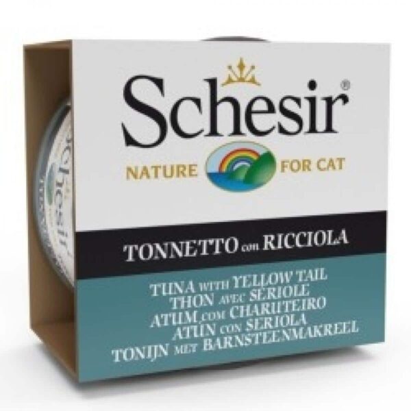 Schesir tuna with yellow tail – консерва за котка с риба тон и жълта опашка в желе 85гр
