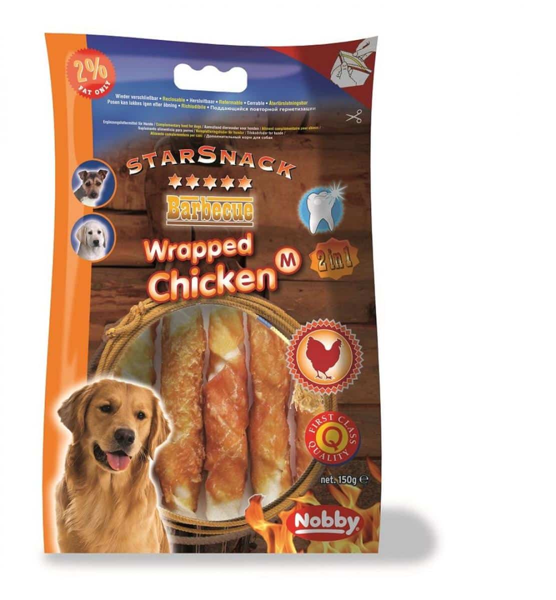 Nobby – starsnack wrapped chicken – деликатесно лакомство 150 гр. / 13 см.