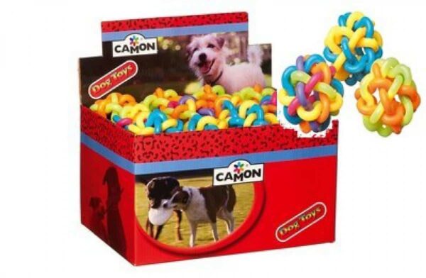Гумени, латексови и плуващи - camon – twisted rubber ball – кучешка играчка 6см, 1бр.