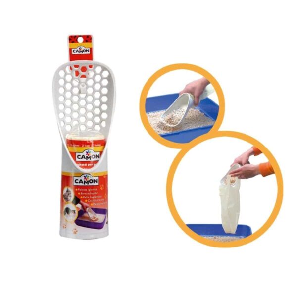 Аксесоари и лопатки за тоалетна - camon – poop scooper with disposable bags – котешка лопатка с пликчета