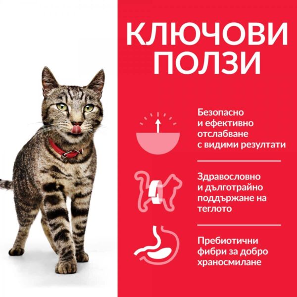 Hill`s Мисия Приятел Завинаги - Hills Science Plan Perfect Weight Adult – суха храна за котки над 1 година за идеално телесно тегло с пилешко 1,5кг