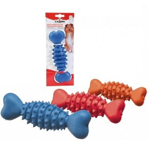 Camon – rubber bone with points – гумен кокал с бодли 16 см. / червени, сини, оранжеви /