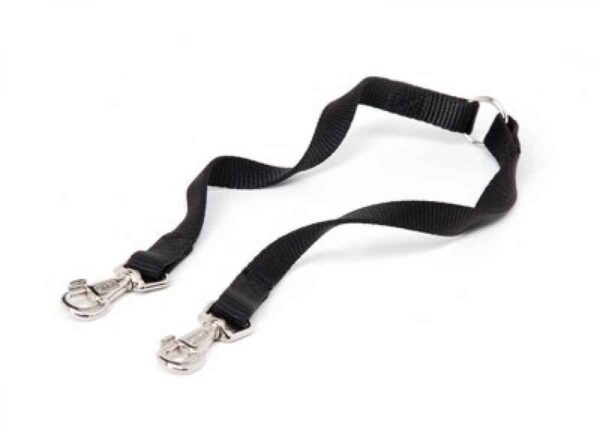 Camon – Nylon twin leash – повод за две кучета / червен, син, черен / 12 мм. / 350 мм.