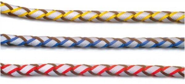 Camon – Two-coloured reflecting leash – плетен повод 15 мм. / 1100 мм. / червен, син, жълт /