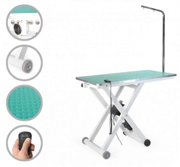 Camon – electric adjustable table – професионална маса за подстригване с електронно повдигане 104 / 60 / 105 см