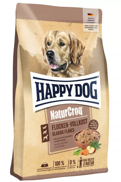 Happy dog flockenvollkost classic flakes - пълноценно мюсли подходящо за чувствителни кучета