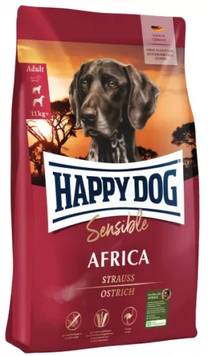 Happy dog sensible africa – суха храна за куче с месо от щраус и картофи