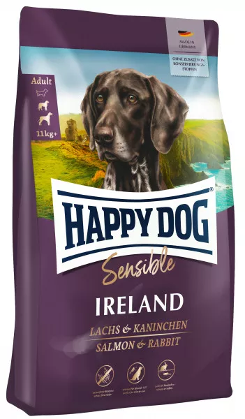 Happy dog sensible ireland - суха храна за куче със сьомга, агнешко и билки