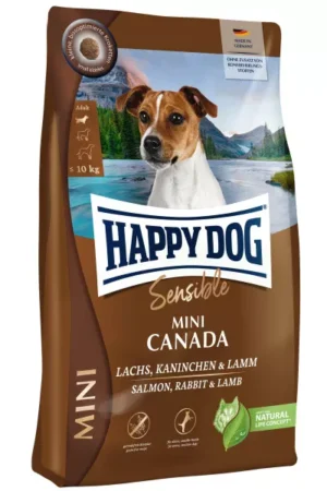 Happy dog supreme mini canada – храна за кучета от мини и малки породи над 1г, със сьомга, заешко и агнешко