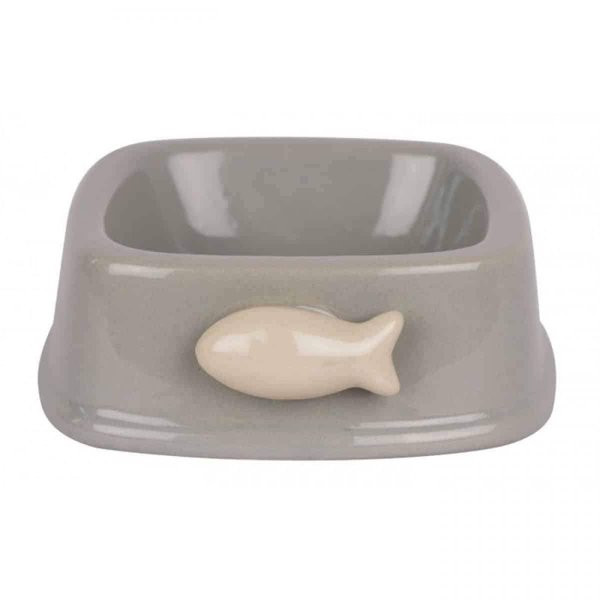 Pet brands – ceraмic cat feeding bowl – керамична купа с рибка 16х15х6см