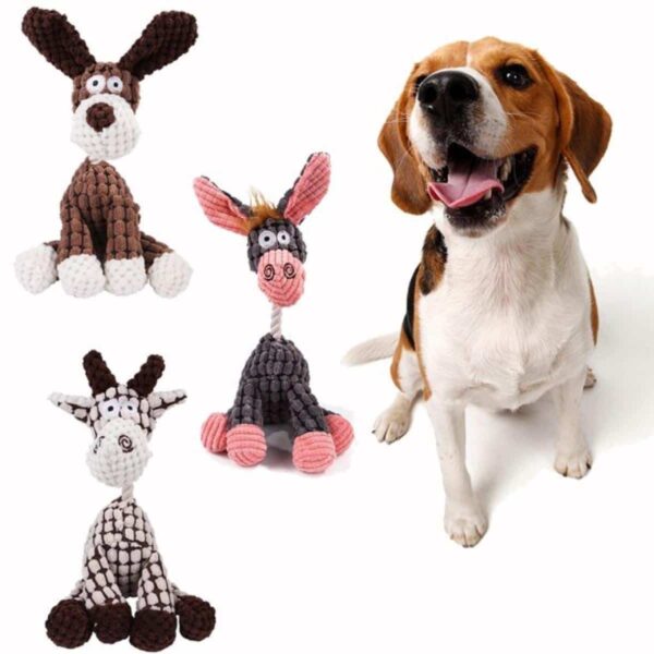 Playme – chew plush rope neck – плюшено куче, жираф, маймуна с въжен врат 25 см