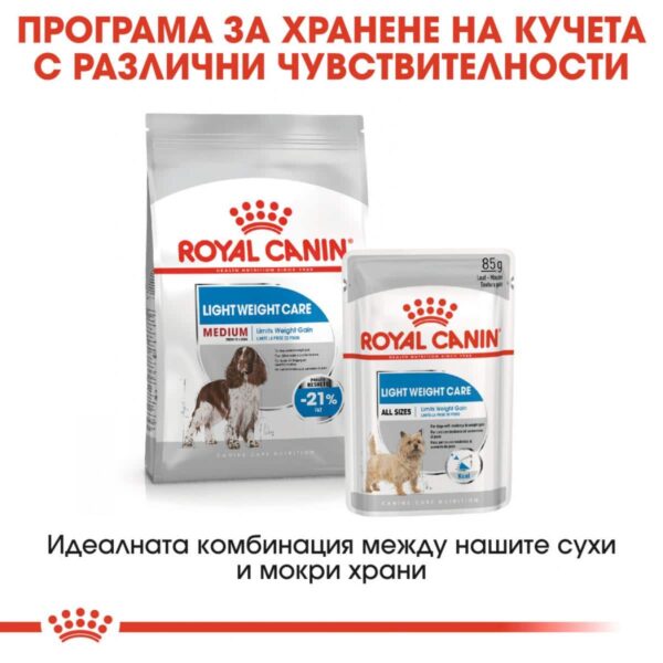Royal Canin - Royal Canin – Medium Light Weight Care – суха храна за кучета склонни към напълняване от средни породи 12кг