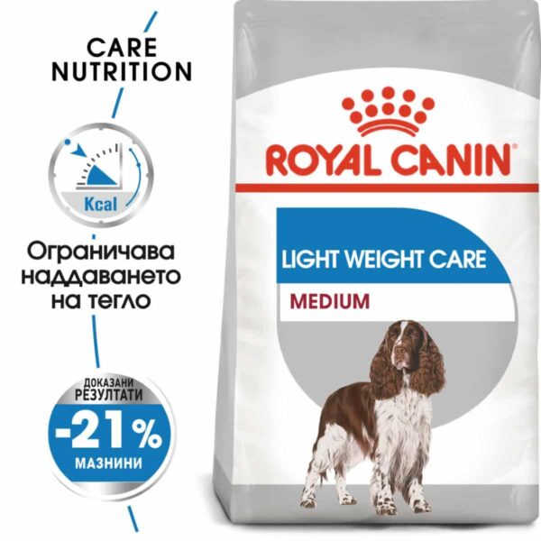 Royal canin - royal canin – medium light weight care – суха храна за кучета склонни към напълняване от средни породи 12кг