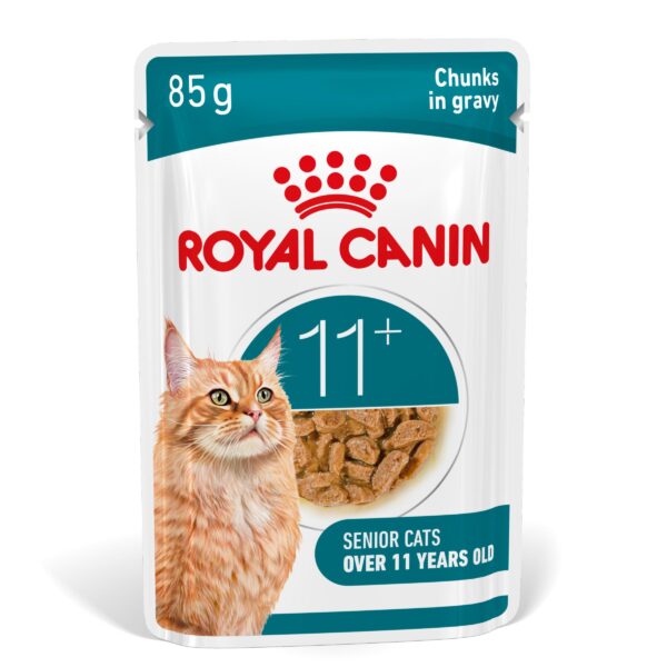 Royal canin - royal canin ageing 11+ – пълноценна мокра храна за котки 11+ хапки в сос 12×85гр