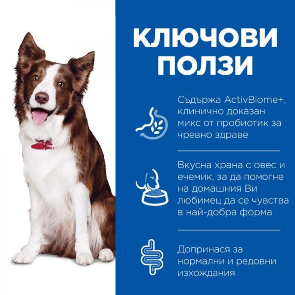 Hill`s Мисия Приятел Завинаги - Hills – Science Plan Adult Perfect Digestion Medium – Суха храна за кучета за отлично храносмилане над 1г. от средните породи 11-25кг