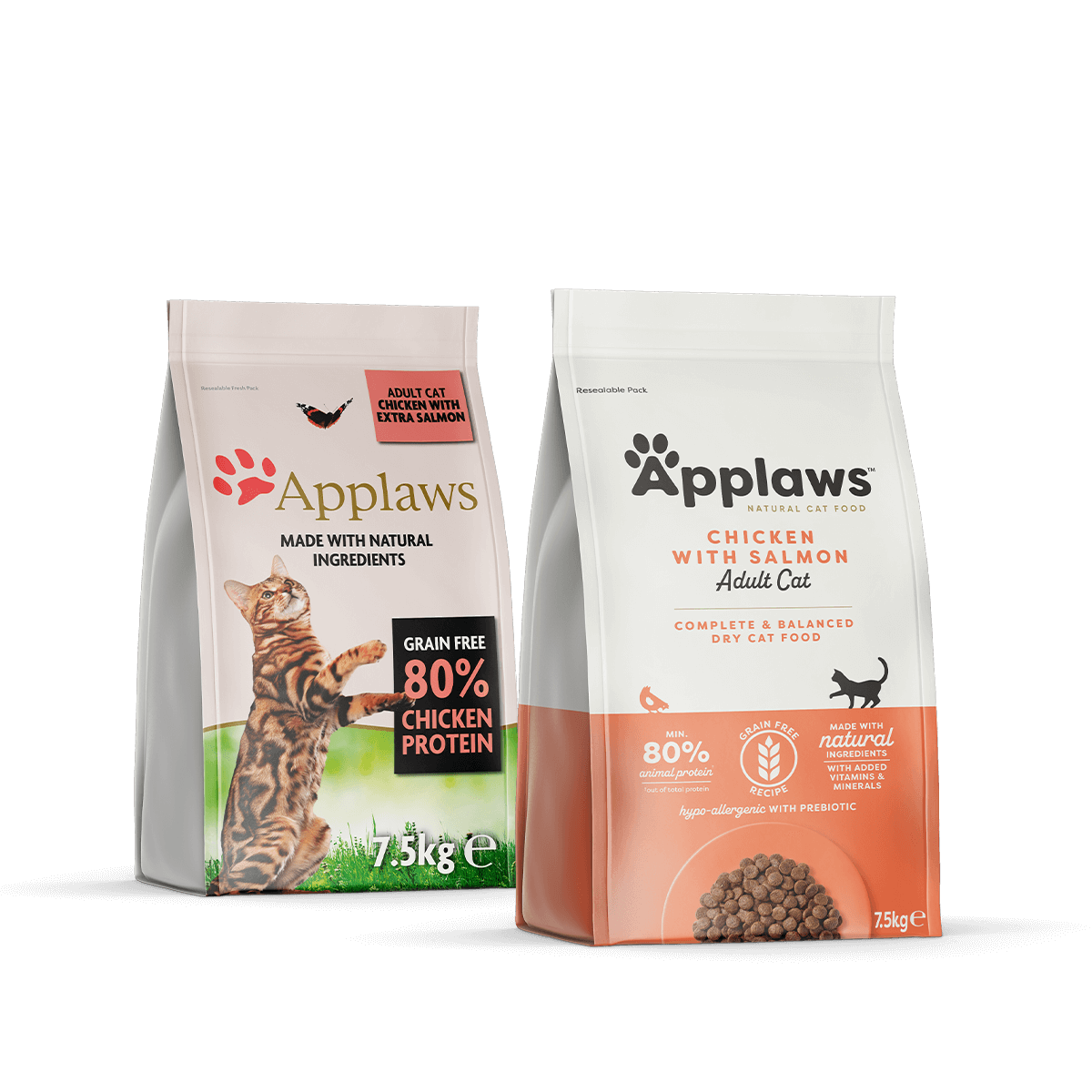 Applaws adult cat chicken with salmon - суха храна за котка с 80% пиле и риба сьомга