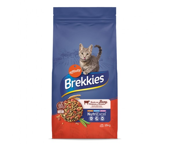 Brekkies – mix – пълноценна храна с месо за котки над 1 година 15 кг.