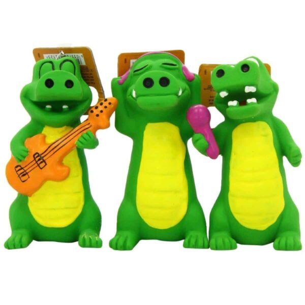 Гумени, латексови и плуващи - nobby – latex croc – латексова играчка крокодил със звук 10. 5 см.