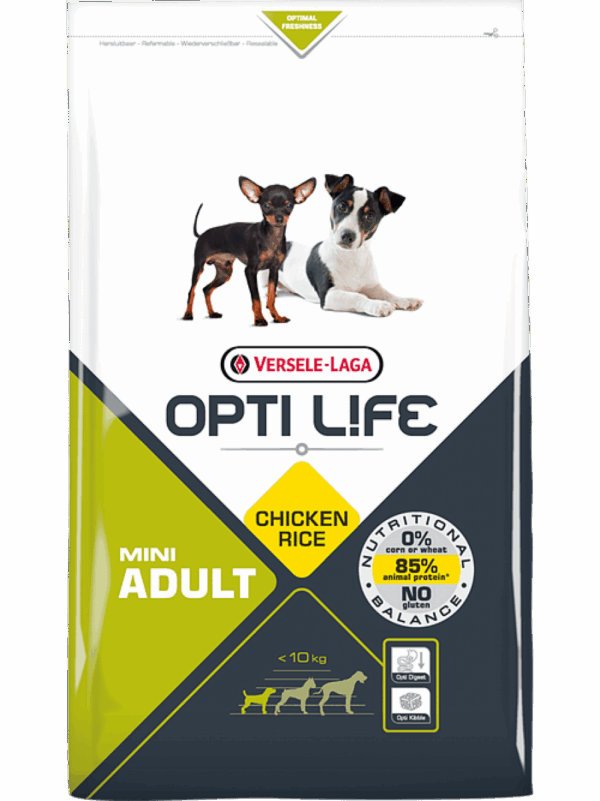 Versele Laga – Opti Life Adult Mini – Балансирана храна с пиле за дребни породи кучета