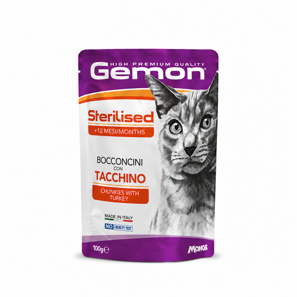 Gemon turkey – пауч с пуешко месо за котки 100 гр.