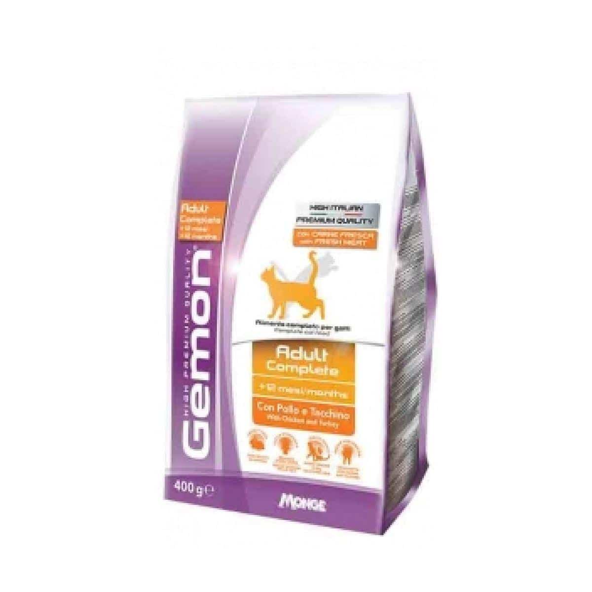 Gemon – adult complete with chicken and turkey – с пилешко и пуешко месо, за котки над 12 месечна възраст 20 кг.