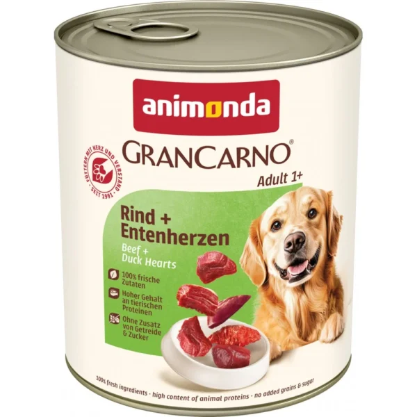 Animonda - animonda grancarno – консерва за куче с говеждо и патешки сърца