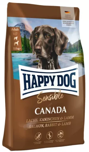 Happy dog sensible canada – суха храна за кучета със сьомга, заешко и агнешко