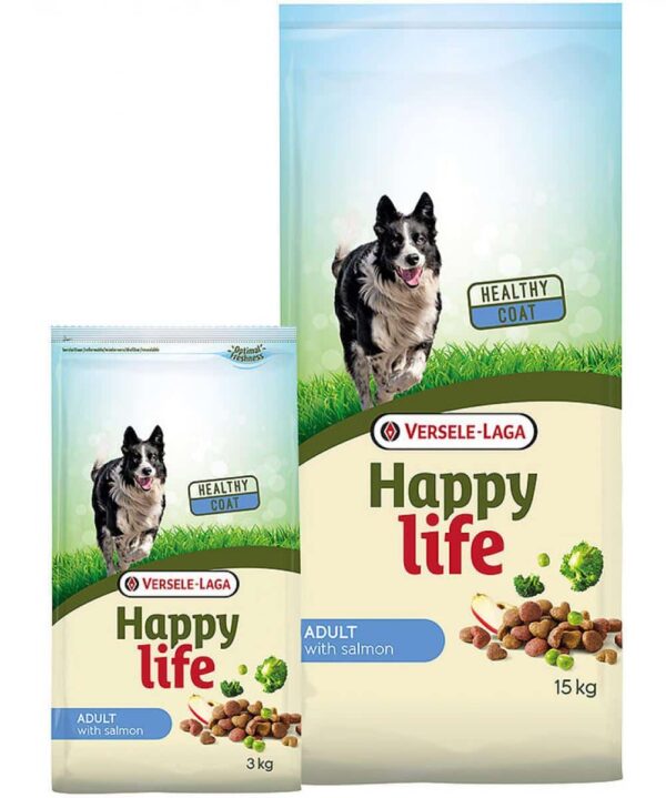 Versele laga - versele laga – happy life adult salmon – храна със сьомга за зрели кучета